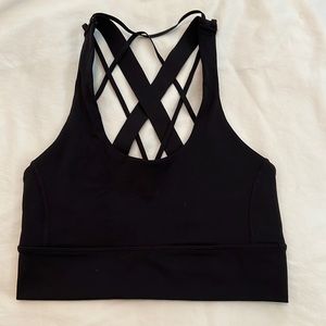 Balance Athletica Black Strappy Sports Bra Size Small